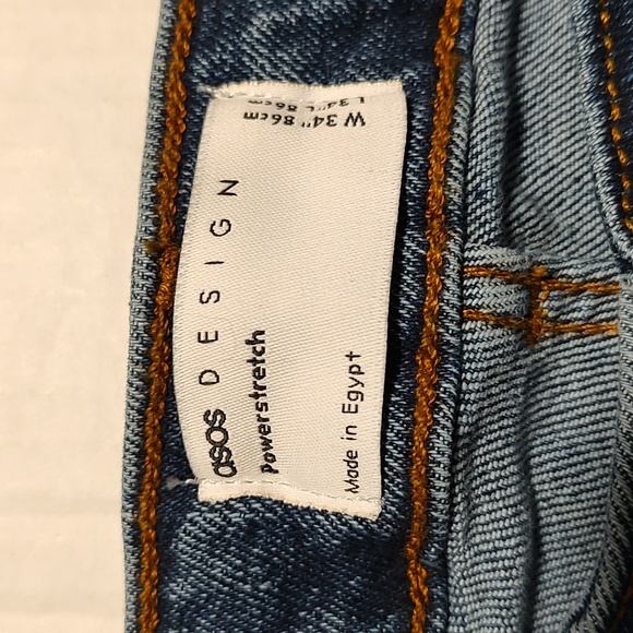 OSOS Design Power Stretch Blue Jeans W 34 L 34 NWT - Picture 3 of 5